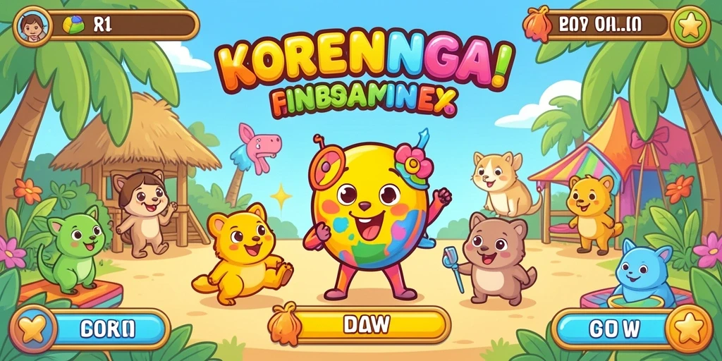 Tampak salah satu level menantang dalam MAMEN123.
